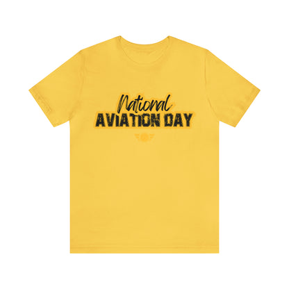 National Aviation Day Yellow Shirt | Airplane Pilot T-Shirt