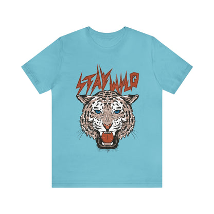 Stay Wild Unisex T-shirt Cougar Leopard Fun Ambitious Shirt Cat Lady Shirt