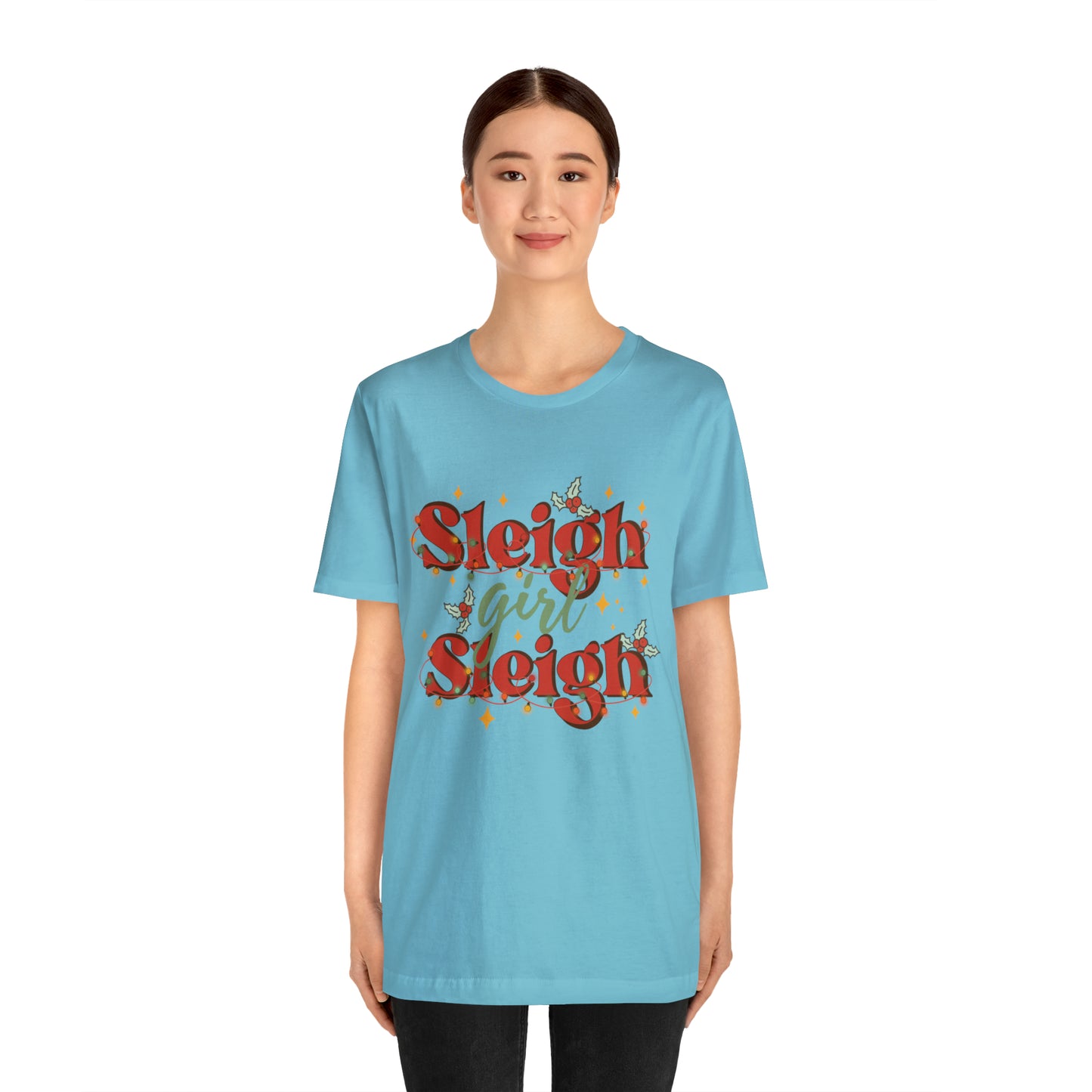 Slay Christmas Shirt for Women | Sleigh Girl Sleigh | Funny Pun for Christmas T-shirt