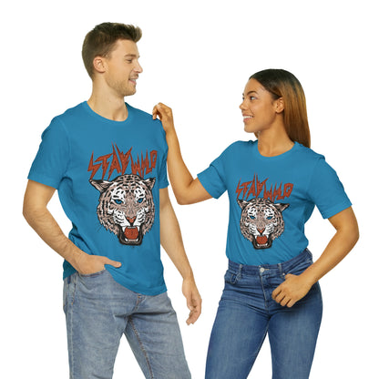 Stay Wild Unisex T-shirt Cougar Leopard Fun Ambitious Shirt Cat Lady Shirt