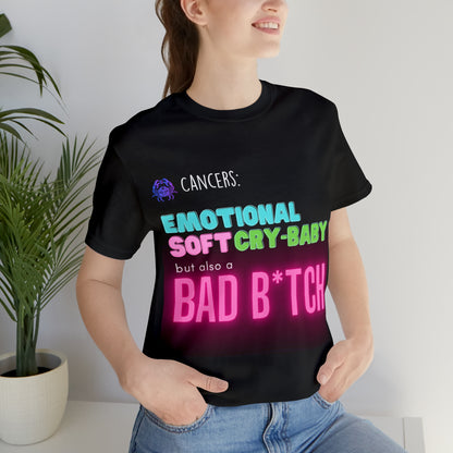 Cancer Zodiac Bad Bitch Shirt | Funny Zodiac Astrology Statement T-Shirt