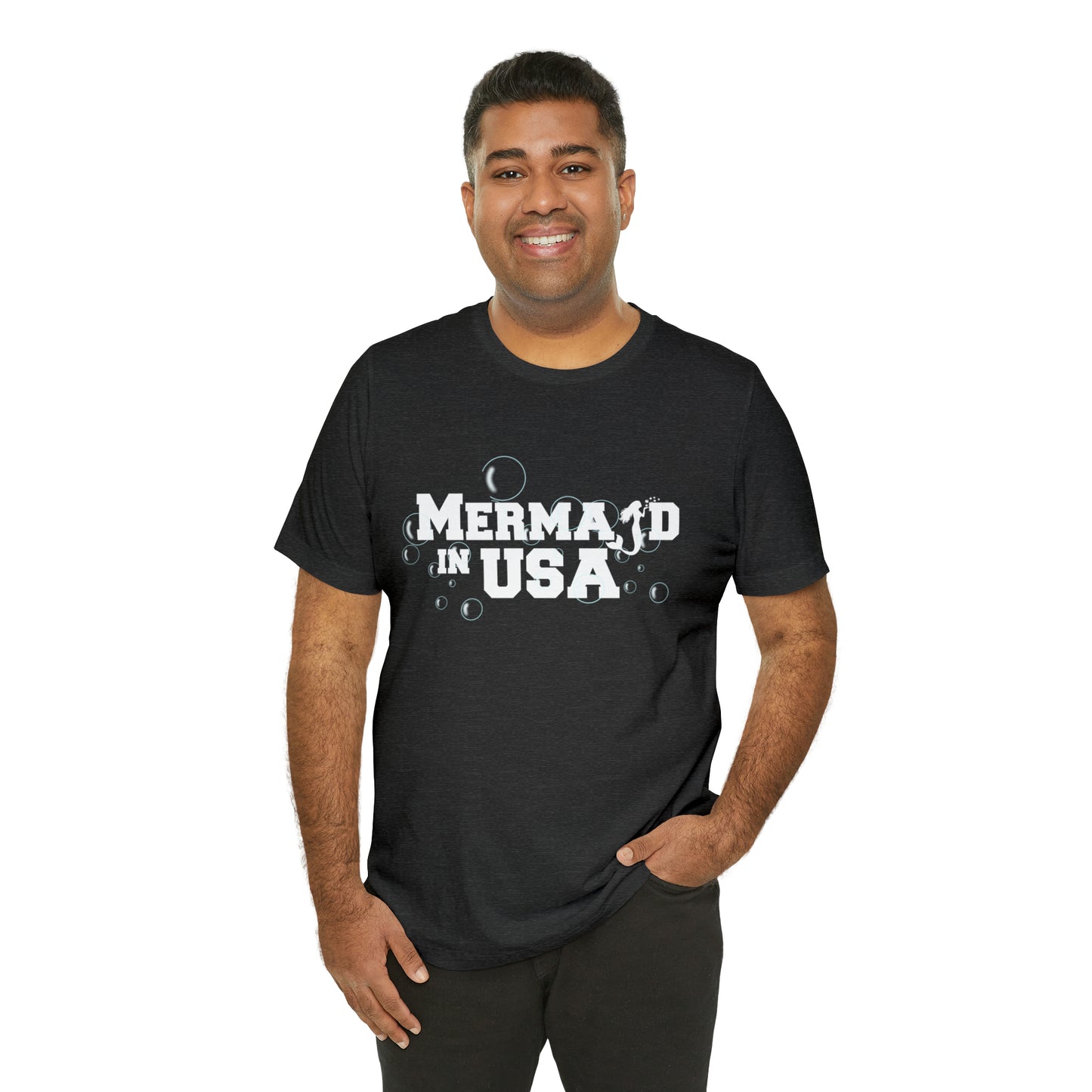 Mermaid in USA July 4th Shirt | July 4th Independence Statement T-Shirt