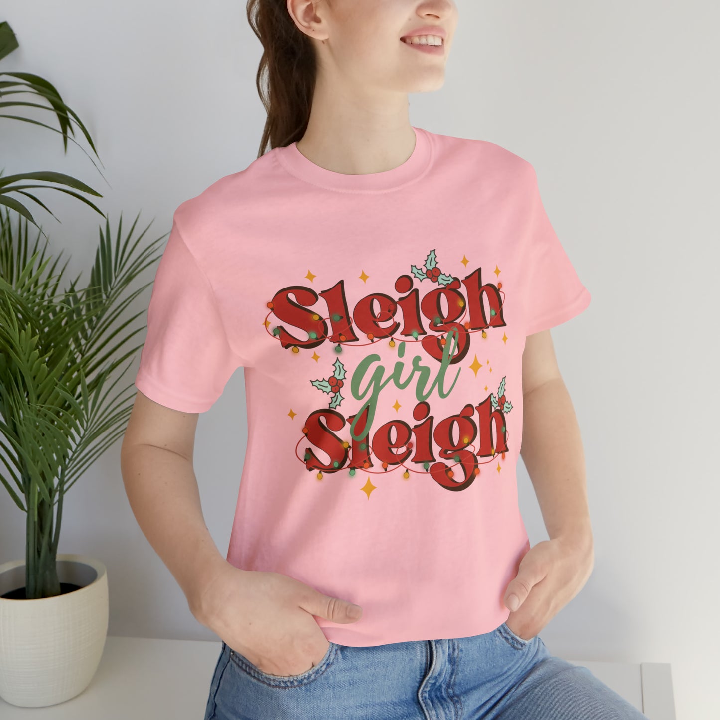 Slay Christmas Shirt for Women | Sleigh Girl Sleigh | Funny Pun for Christmas T-shirt