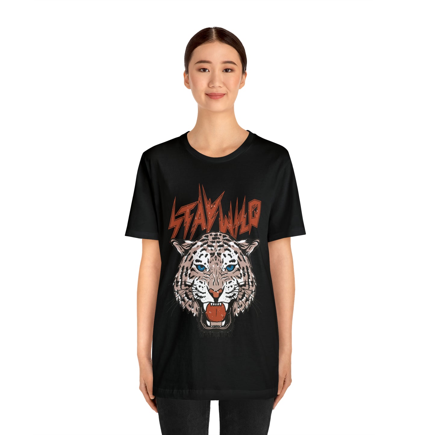 Stay Wild Unisex T-shirt Cougar Leopard Fun Ambitious Shirt Cat Lady Shirt