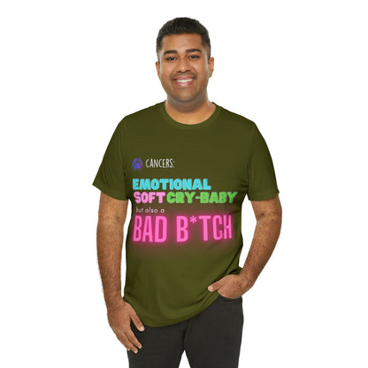 Cancer Zodiac Bad Bitch Shirt | Funny Zodiac Astrology Statement T-Shirt