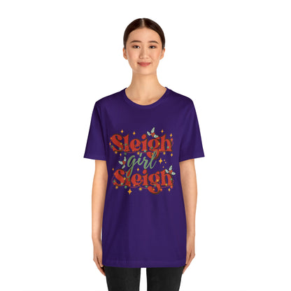 Slay Christmas Shirt for Women | Sleigh Girl Sleigh | Funny Pun for Christmas T-shirt