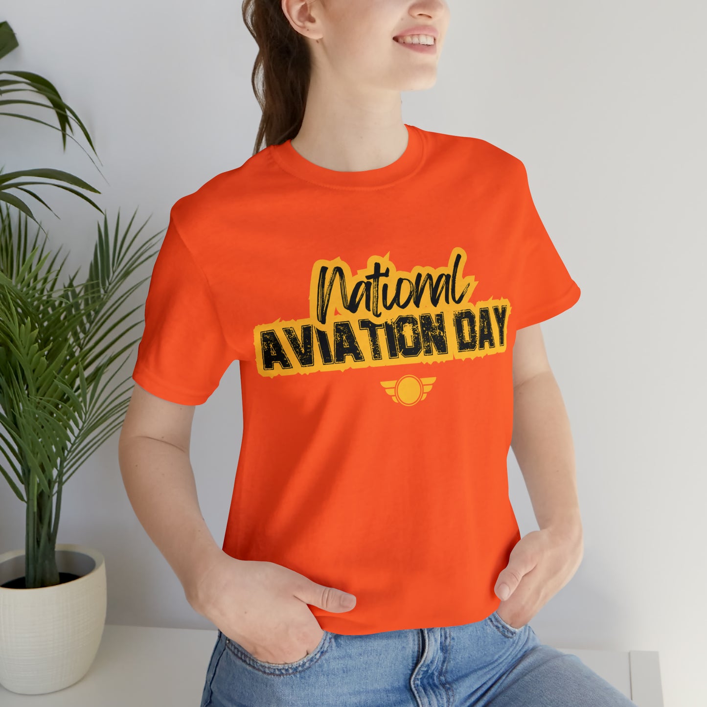 National Aviation Day Yellow Shirt | Airplane Pilot T-Shirt