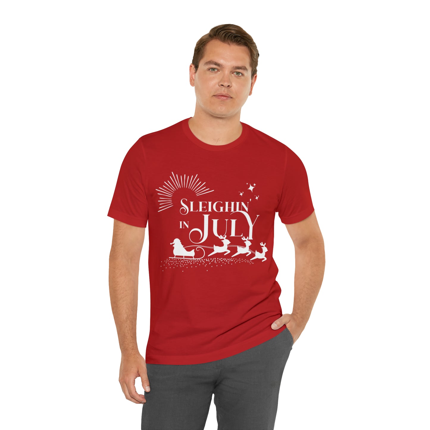 Sleighin in July Shirt | Christmas in July Slay Statement T-Shirt