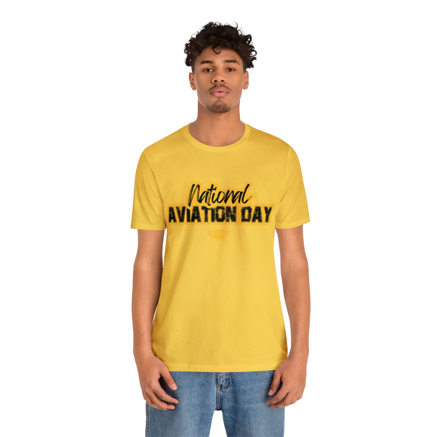 National Aviation Day Yellow Shirt | Airplane Pilot T-Shirt