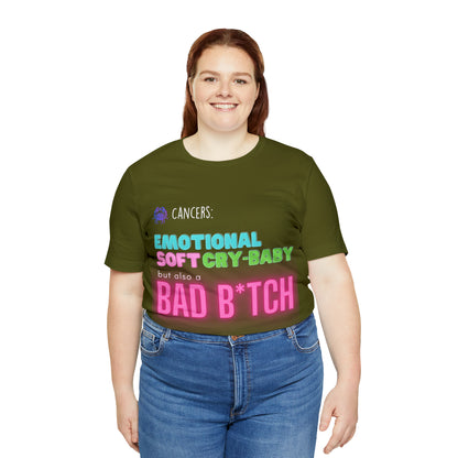 Cancer Zodiac Bad Bitch Shirt | Funny Zodiac Astrology Statement T-Shirt