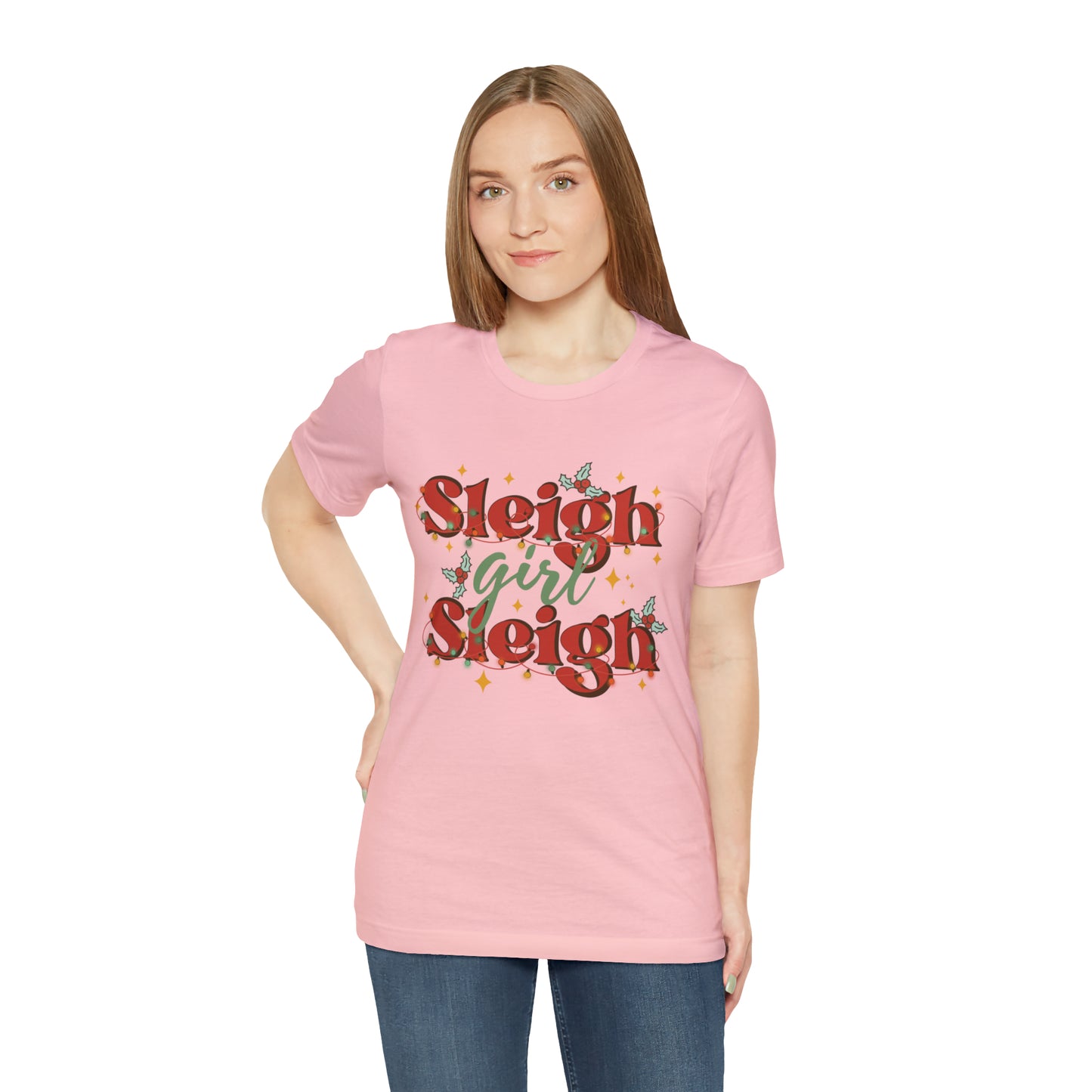 Slay Christmas Shirt for Women | Sleigh Girl Sleigh | Funny Pun for Christmas T-shirt