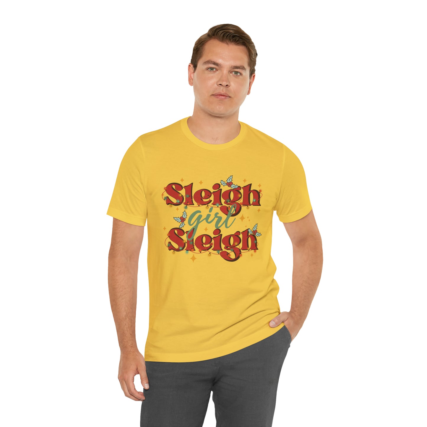 Slay Christmas Shirt for Women | Sleigh Girl Sleigh | Funny Pun for Christmas T-shirt