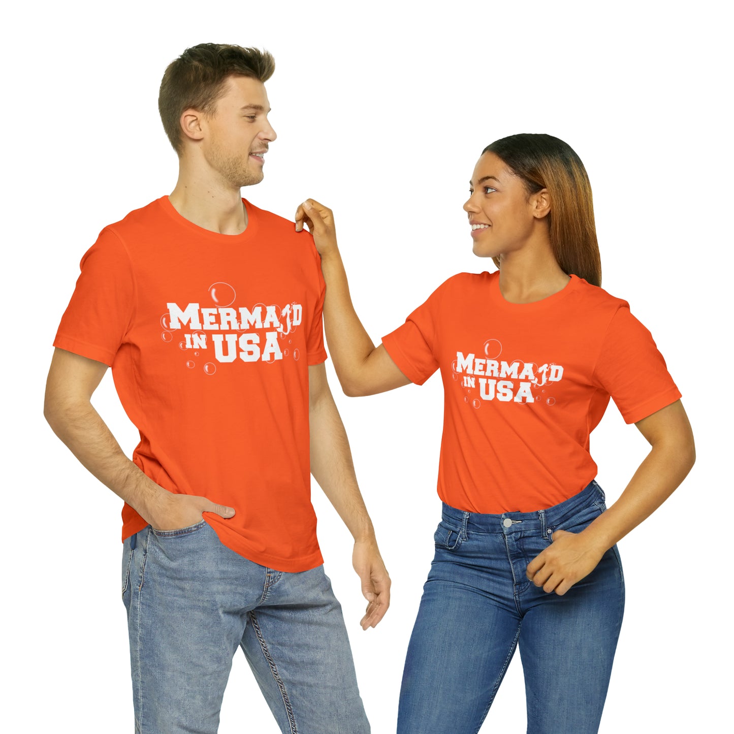 Mermaid in USA July 4th Shirt | July 4th Independence Statement T-Shirt