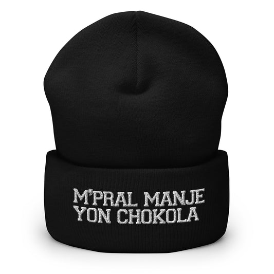 M'Pral'Manje Yon Chokola Cuffed Beanie