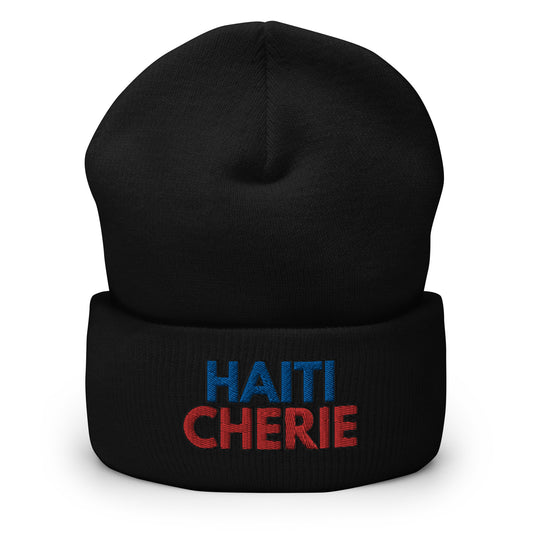 Haiti Cherie Cuffed Beanie - Dear Haiti Love Haiti Embroidered Beanie