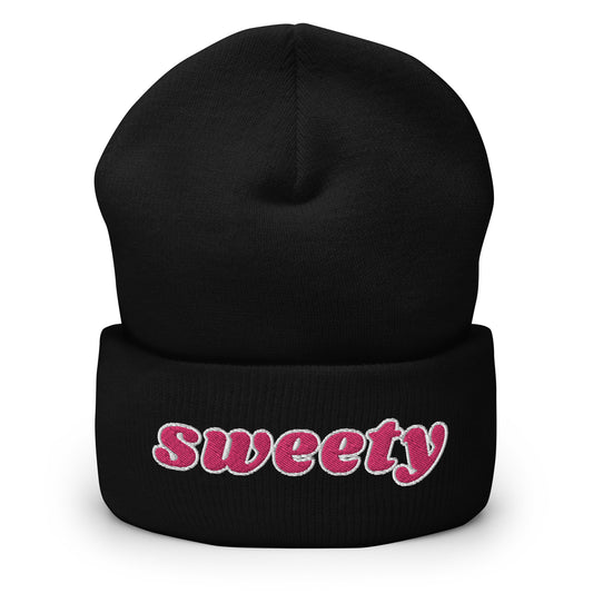 Sweety Cuffed Beanie - Sweetie Women's Statement Beanie