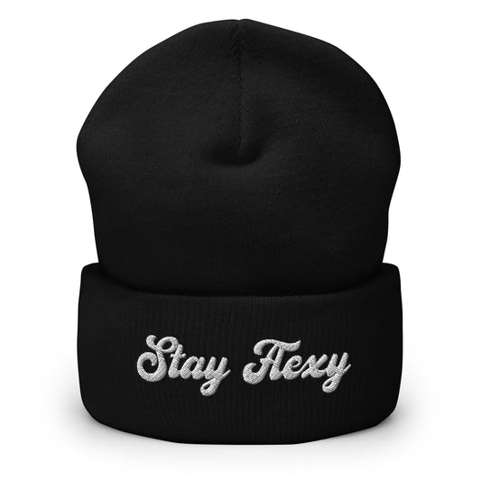 Stay Flexy Cuffed Beanie - Stay Flexible Minimalist Statement Beanie