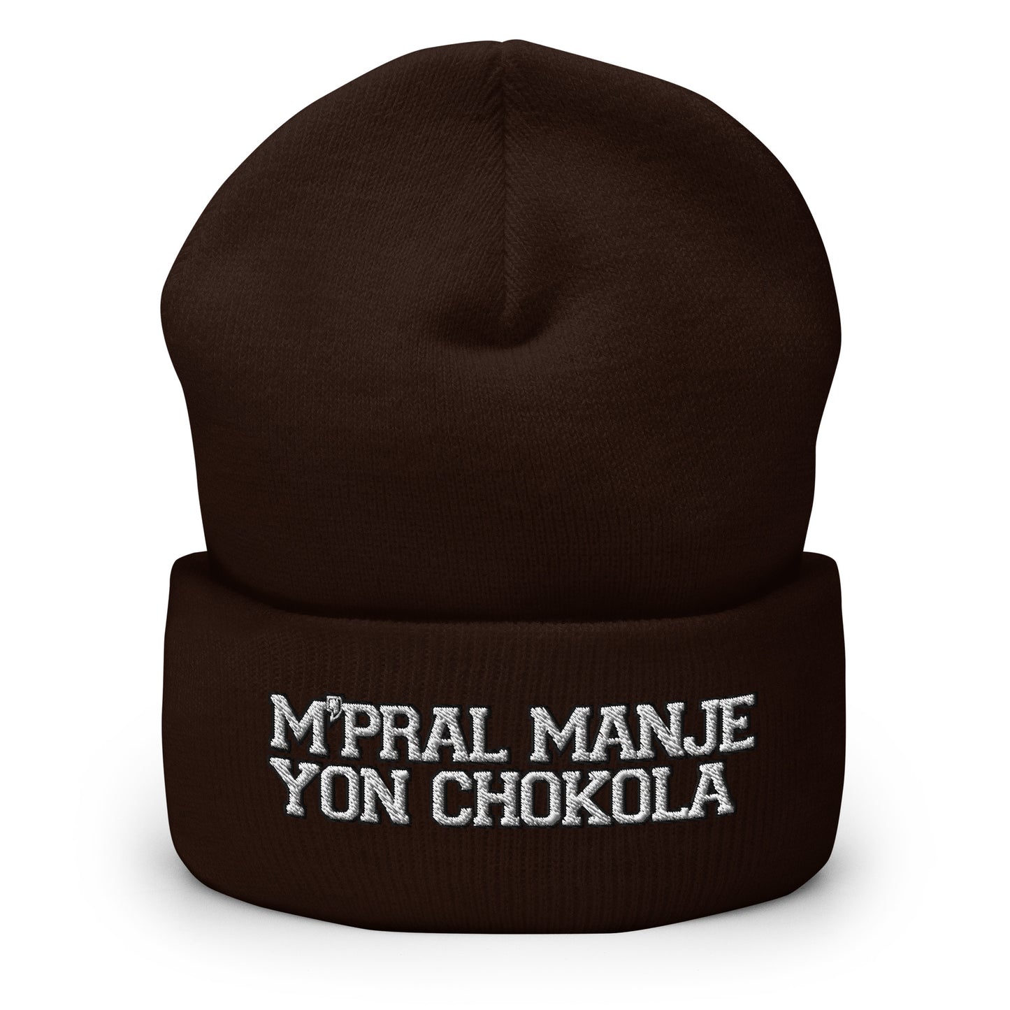 M'Pral'Manje Yon Chokola Cuffed Beanie