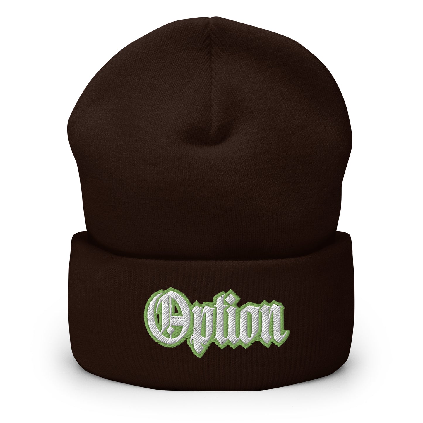 Option Cuffed Beanie - Minimalist Statement Beanie