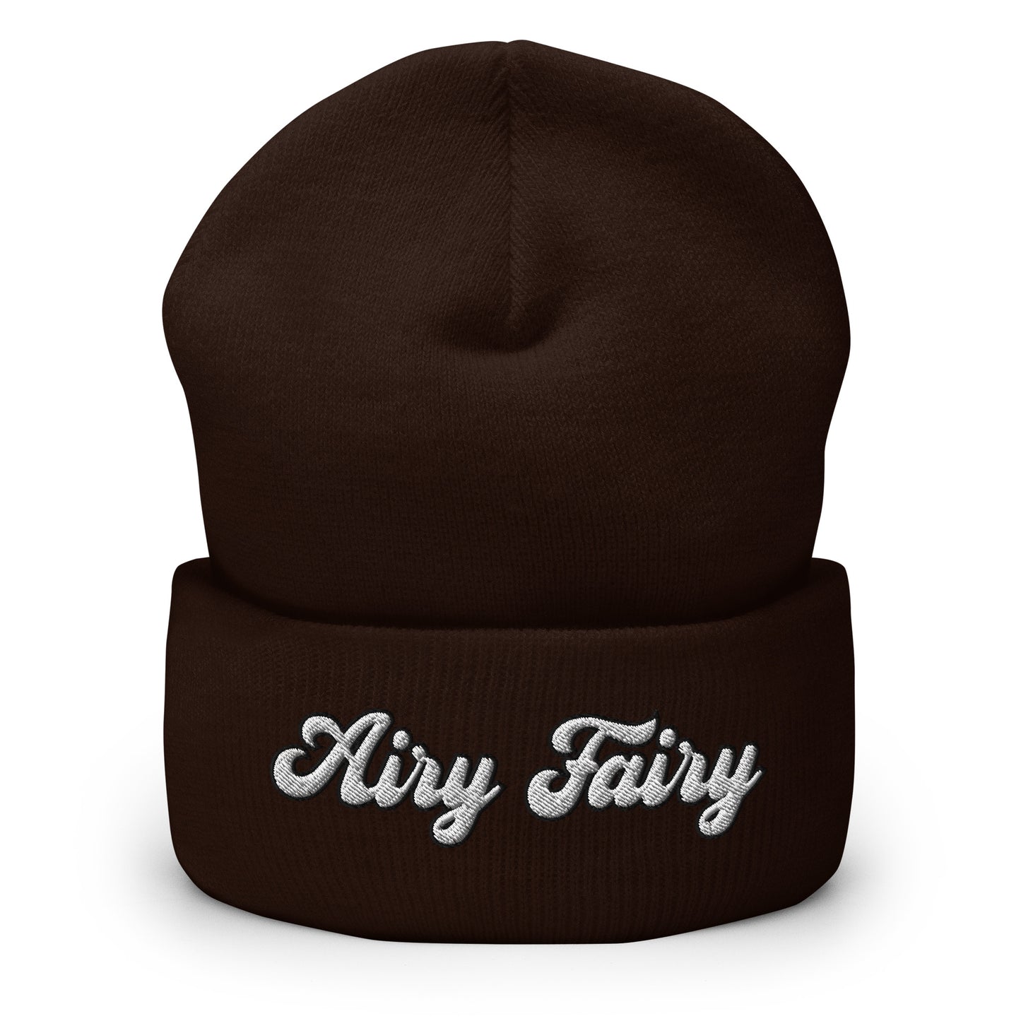 Airy Fairy Cuffed Beanie - Hairy Fairy Minimalist Statement Beanie