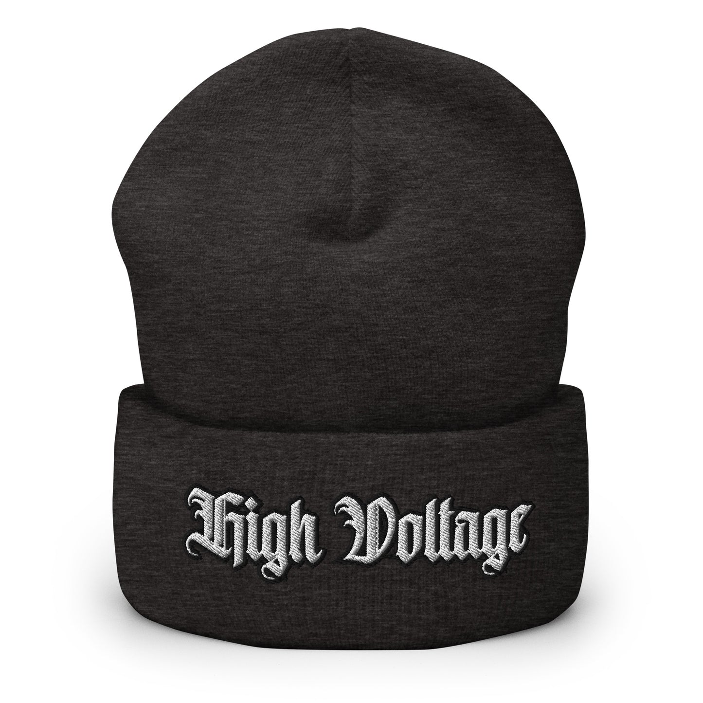 High Voltage Cuffed Beanie - Warning High Voltage