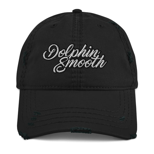 Dolphin Smooth Distressed Dad Hat - Bald, No Hair Smooth as Dolphin