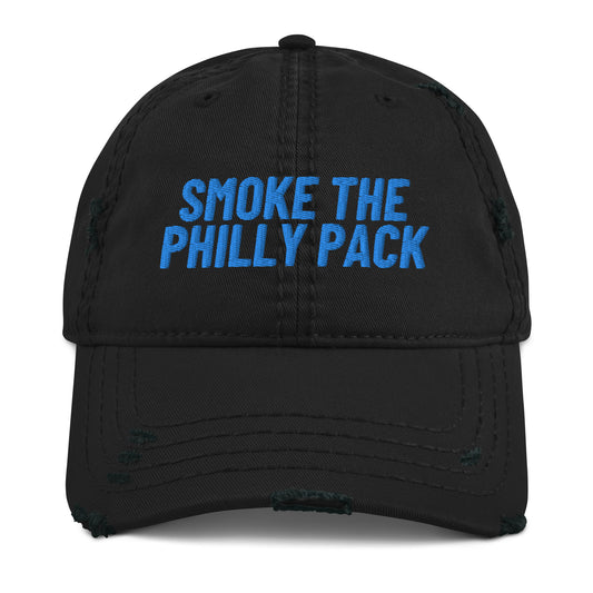 Smoke the Philly Pack Distressed Dad Hat - Philadelphia NBA Basketball Dad Hat