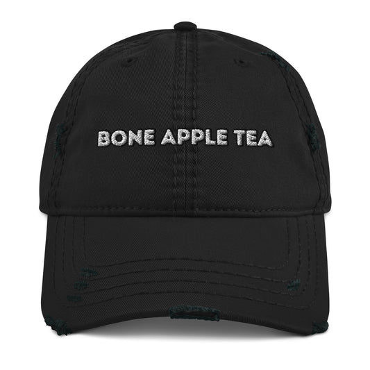 Bone Apple Tea Distressed Dad Hat - Bon Appetit Funny Statement Cap