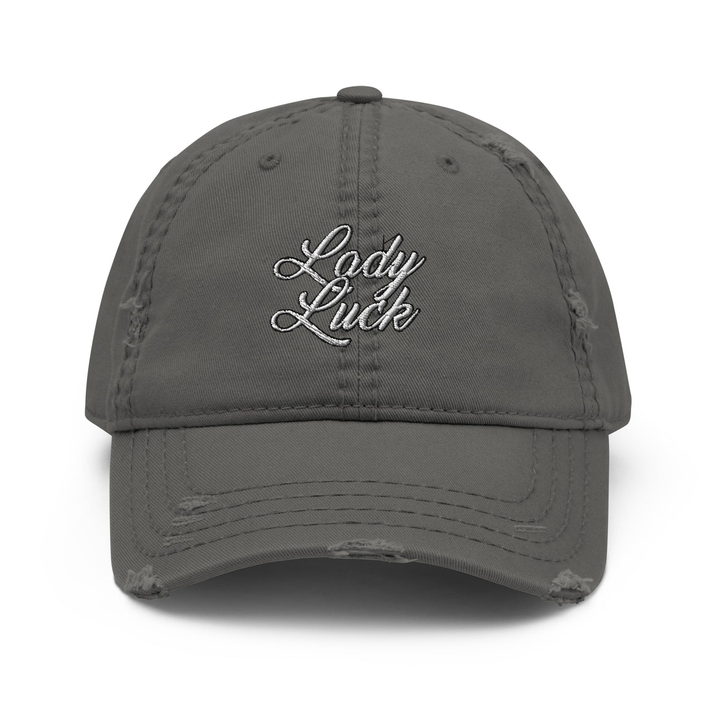 Lady Luck Distressed Hat - Lady Luck Lucky Hat