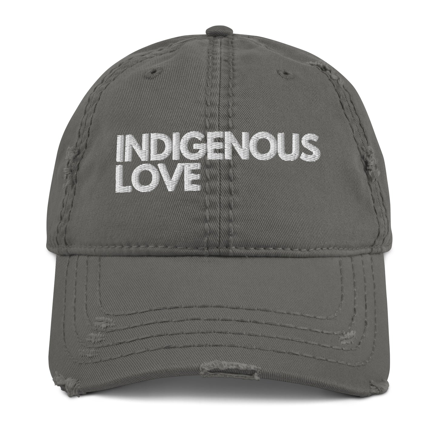 Indigenous Love Distressed Dad Hat - Indigenous Culture Love Hat