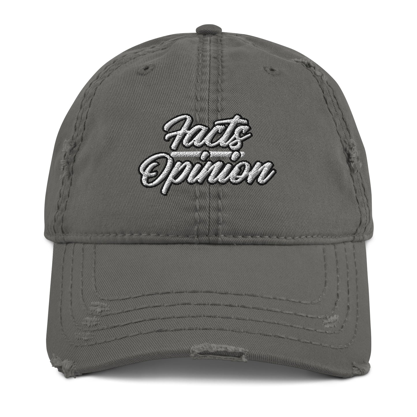 Facts Over Opinion Distressed Dad Hat