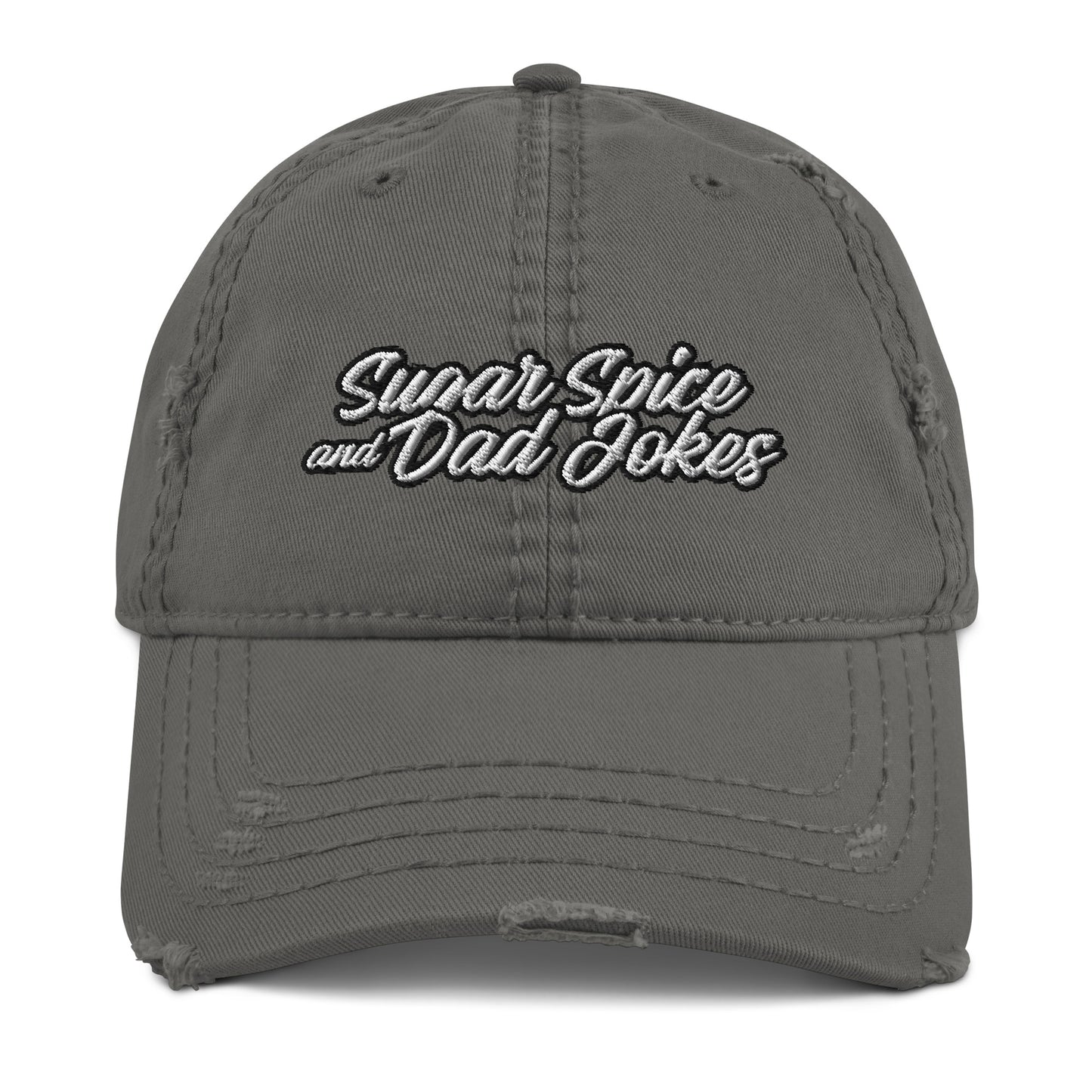 Sugar Spice and Dad Jokes Distressed Dad Hat