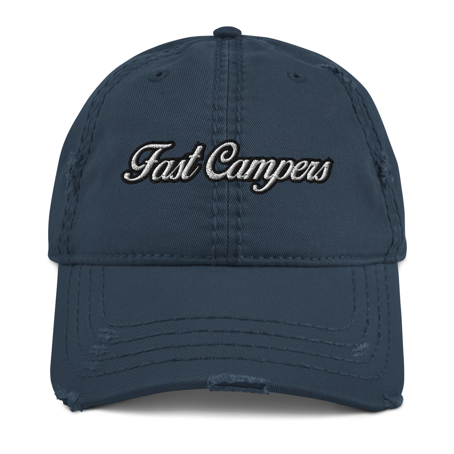 Fast Campers Distressed Dad Hat - Camping, Campers, Mountain Hiking